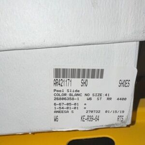 Authentic Balenciaga White Pool Slide Shoes